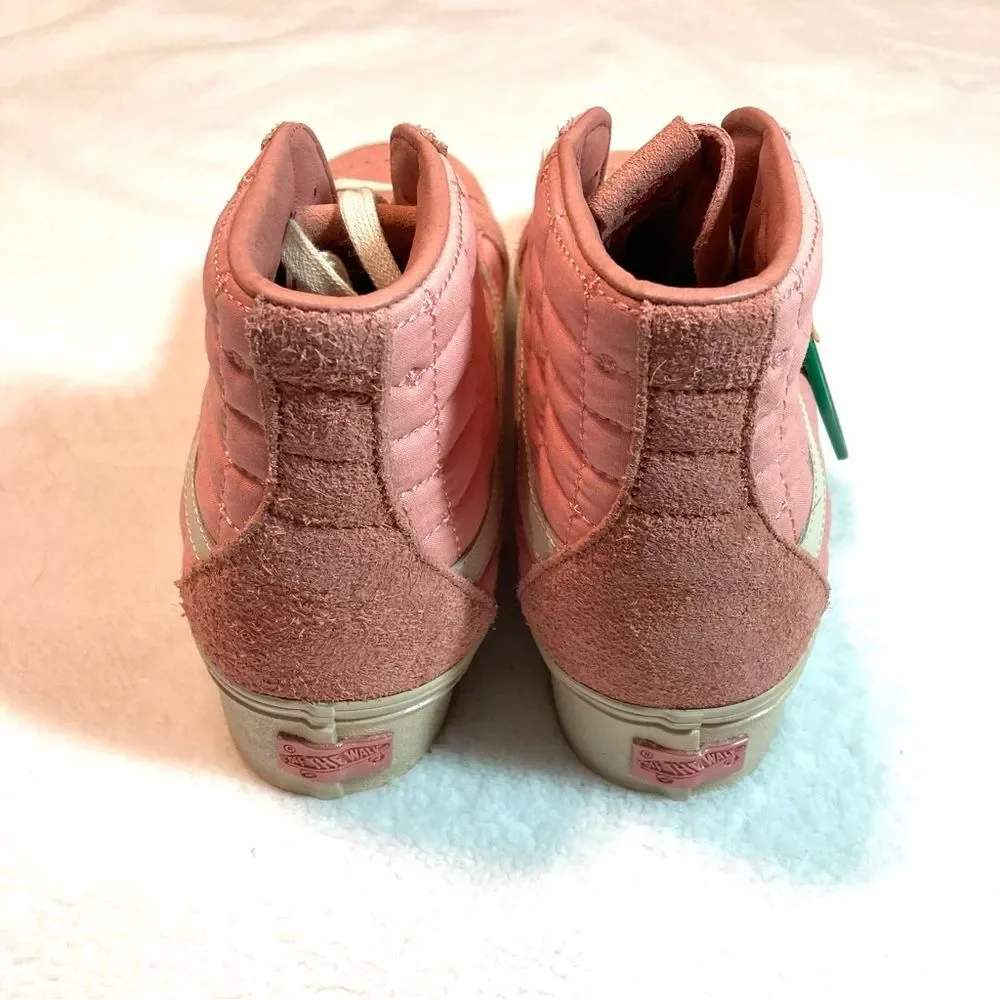 JFG x Vans Sk8 Hi-Reissue Platform LX Coral Almond NWT NWOB Pink Cream Sz 12